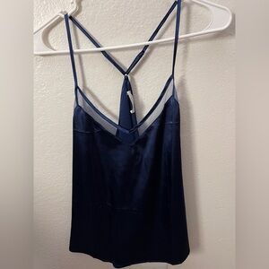 Elegant Navy Blue Women's Tank Top